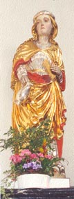 Statue der heiligen Verena  in Zurzaach, Schweiz, Foto Kopeszki